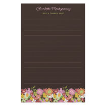 Spring Flowers Garden Note Card Custom Stationery by fat_fa_tin Spring Flowers Garden Note Card Custom Stationery