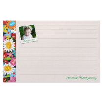 Spring Flowers Garden Note Card Custom Stationery by fat_fa_tin Spring Flowers Garden Note Card Custom Stationery