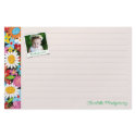 Spring Flowers Garden Note Card Custom Stationery