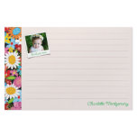Spring Flowers Garden Note Card Custom Stationery