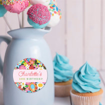 Spring Flowers Garden Party Favors Label / Sticker