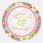 Spring Flowers Garden Whimsical Wedding Favors Stickers