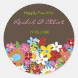 Spring Flowers Garden Whimsical Wedding Favors Stickers
