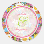 Spring Flowers Garden Whimsical Wedding Favors Sticker