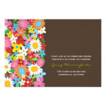 Spring Flowers Garden Whimsical Wedding Reception invitations