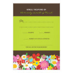 Spring Flowers Garden Whimsical Wedding RSVP invitations