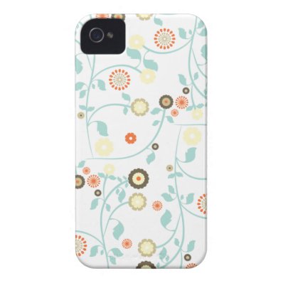 Spring flowers girly mod chic floral pattern iPhone 4 covers