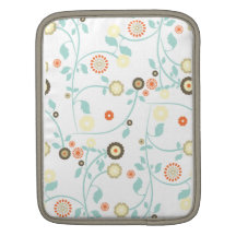 Spring flowers girly mod chic floral pattern sleeves for iPads