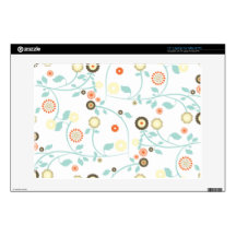 Spring flowers girly mod chic floral pattern 13" laptop skins