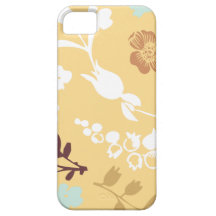 Spring flowers girly mod chic floral pattern yello iPhone 5 covers