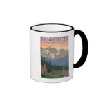 bear, cubs, with, flowers, glacier, national, park, montana, lantern, press, poster, states, collection, 14105