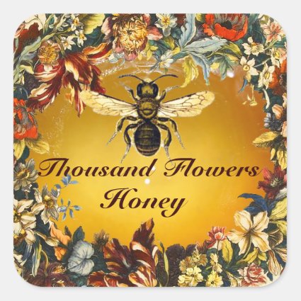 SPRING FLOWERS HONEY BEE / BEEKEEPER BEEKEEPING STICKER