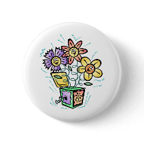 Spring Flowers Jack in Box buttons