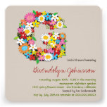 Spring Flowers Monogram Chic Bridal Shower Invite invitations