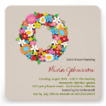 Spring Flowers Monogram Chic Bridal Shower Invite invitations