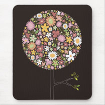 Spring Flowers Pop Tree Fun Custom Gift Mousepad