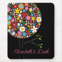 Spring Flowers Pop Tree Fun Custom Gift Mousepad