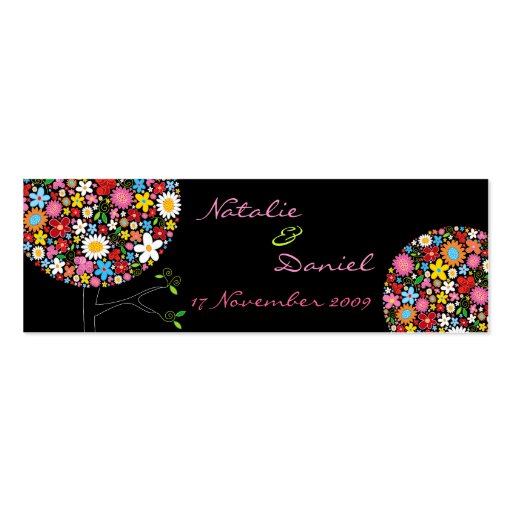 Spring Flowers Pop Tree Gift Tag / Profile Card Business Card