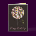 Spring Flowers Pop Tree Invitation / Blank Card
