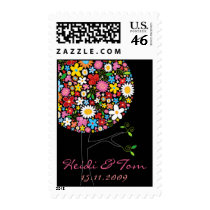 Spring Flowers Pop Tree Save-the-Date / Invitation Stamps