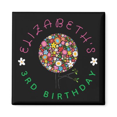 Spring Flowers Pop Tree Save-the-Date Magnet
