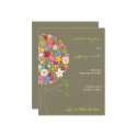 Spring Flowers Pop Tree Save The Date Postcard