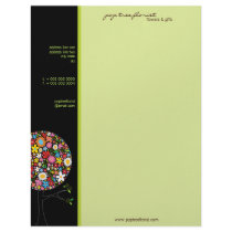 Spring Flowers Pop Tree Template Letterhead