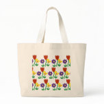 Spring Flowers Repeat Canvas Bag