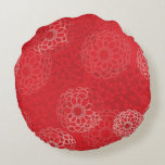 Spring flowers round pillow