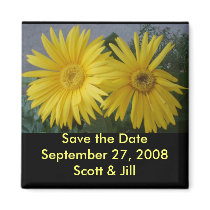 Spring Flowers "Save the Date" Refrigerator Magnets