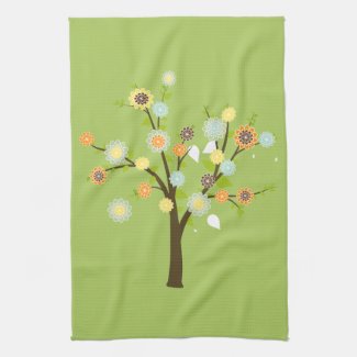 Spring Flowers Tea Towel mojo_kitchentowel
