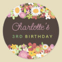 Spring Flowers Thank You Gift Favor Label /Sticker