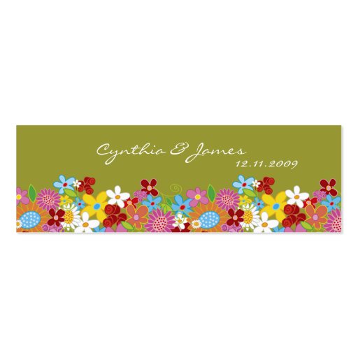 Spring Flowers Thank You / Gift Tag / Announcement Business Card Templates
