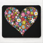 Spring Flowers Valentine Heart Love Fun Mousepad Spring Flowers Valentine Heart Love Fun Mousepad