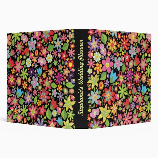 Spring Flowers Wedding Planner Organizer Binder Zazzle