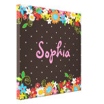 Spring Flowers Whimsical Garden Art Canvas Print