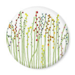 "SPRING FLOWERS" White Collection Magnets