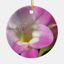 Spring freesia flowers christmas ornament