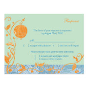 Spring Garden Bird Cage Wedding Response(4.25x5.6) Post Card