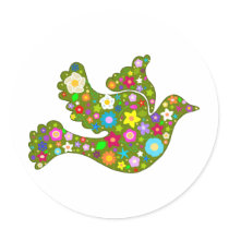Spring Garden Dove Sticker