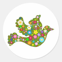 Spring Garden Dove Sticker
