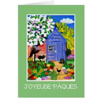 'Spring Garden' Easter Card - French Greeting