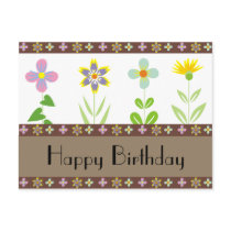 Spring Garden Happy Birthday Postcards by zazzleproducts1 Spring Garden Happy Birthday Postcards