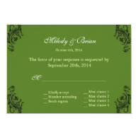 Spring garden RSVP wedding respond cards Personalized Invitations