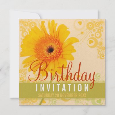 Spring Garden Sunshine Birthday Party Invitation zazzle_invitation