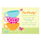Spring Garden Tea Party Invitations