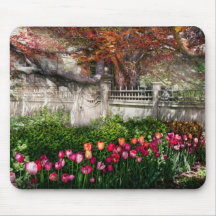 Spring - Gate - My Spring garden Mousepads