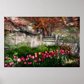 Spring - Gate - My Spring garden Posters