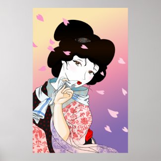 Spring Geisha Poster Print