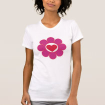 Spring Girl Flower Power With Heart t-shirts